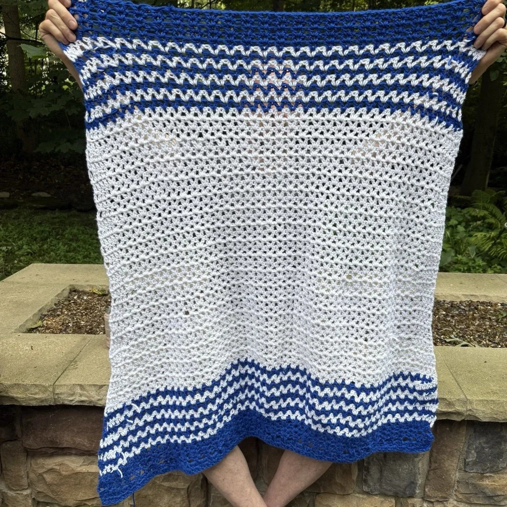 Handmade crochet afghan